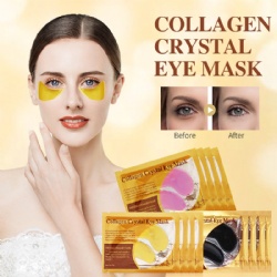 Private Label Crystal Collagen Eye Mask OEM hydrogel Crystal Gel Under Eye Patches 24K Gold Collagen Eye Mask Patch